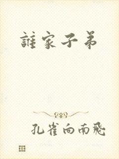 谁家子弟
