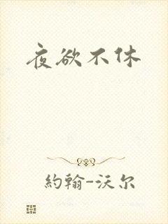 夜欲不休封面
