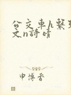 公交车h系列辣文n诗晴