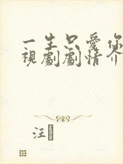一生只爱你 电视剧剧情介绍