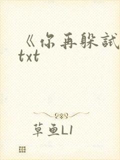 《你再躲试试》txt