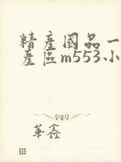 精产国品一二三产区m553小说封面