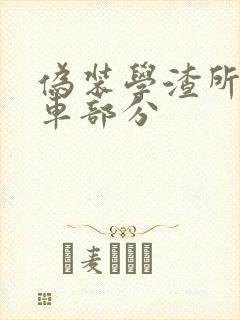 伪装学渣所有开车部分