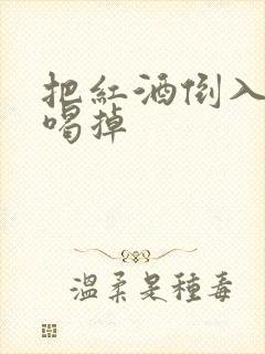 把红酒倒入b里喝掉