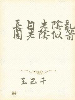 长日光阴乱作一团光阴似箭免费阅读封面