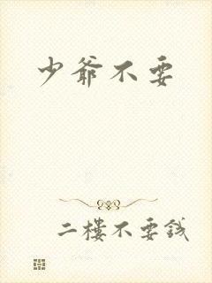 少爷不要