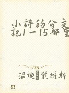 小诗的公交车日记1一15哪里能看