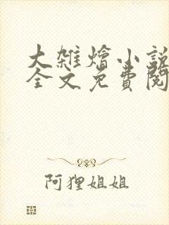 大杂烩小说在线全文免费阅读笔趣阁封面