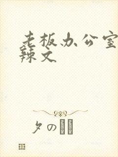老板办公室系列辣文封面