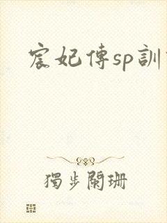 宸妃传sp训诫
