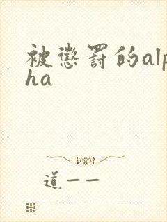 被惩罚的alpha