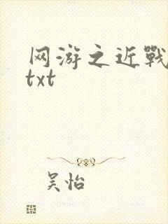 网游之近战法师txt