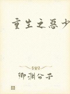 重生之恶少封面