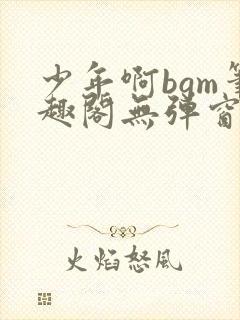 少年啊bgm笔趣阁无弹窗免费封面