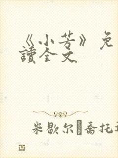 《小芳》免费阅读全文封面