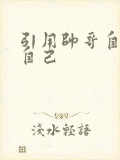 引用帅哥自己玩自己封面
