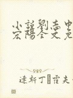 小说刘志中和张宏阳全文免费阅读无弹窗封面