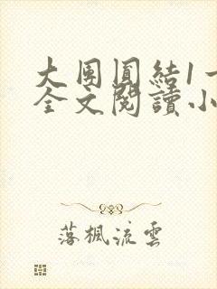 大团圆结1一6全文阅读小说