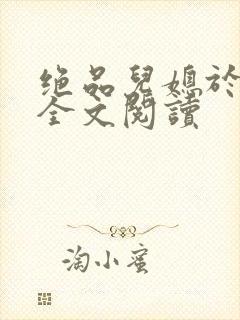绝品儿媳于素欣全文阅读封面