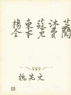 杨东苏沐芸小说全本免费阅读下载封面