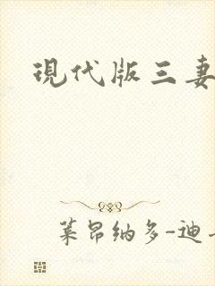 现代版三妻四妾