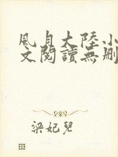 风月大陆小说全文阅读无删减封面