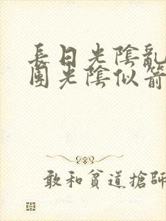 长日光阴乱作一团光阴似箭笔渺