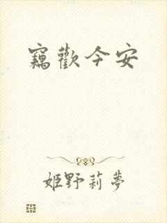 窃欢今安封面