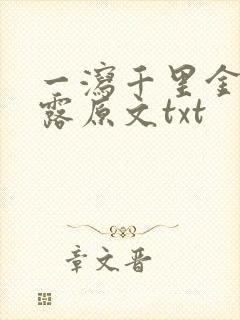 一泻千里金银花露原文txt