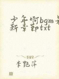 少年啊bgm最新章节txt