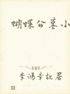 蝴蝶公墓小说封面