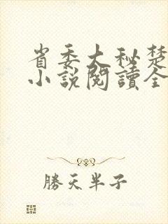 省委大秘楚东恒小说阅读全文