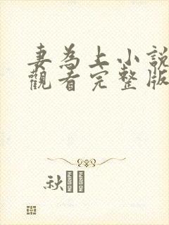 妻为上小说免费观看完整版笔趣阁