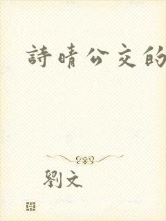 诗晴公交的小说