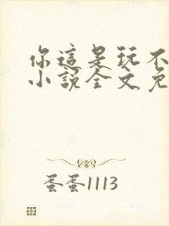 你这是玩不起呀小说全文免费阅读