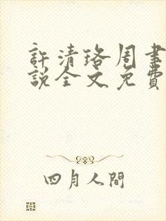许清珞周聿衡小说全文免费阅读封面
