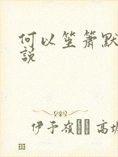 何以笙箫默 小说