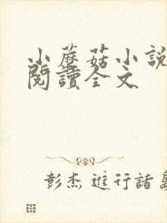 小蘑菇小说免费阅读全文