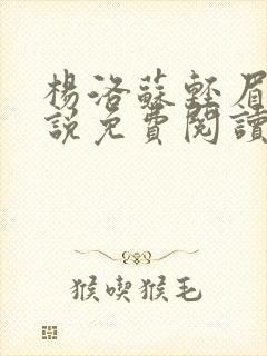 杨洛苏轻眉笔小说免费阅读