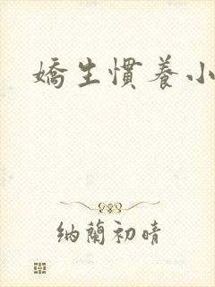 娇生惯养小说封面