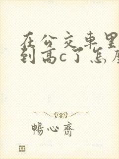 在公交车里c弄到高c了怎么办