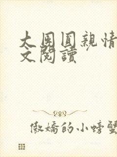 大团圆亲情会全文阅读