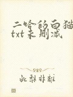 二哈的白猫师尊txt未删减