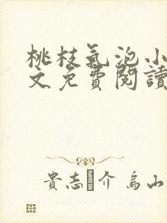桃枝气泡小说全文免费阅读