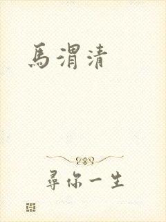 马渭清封面