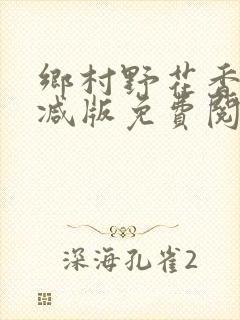 乡村野花香无删减版免费阅读全文