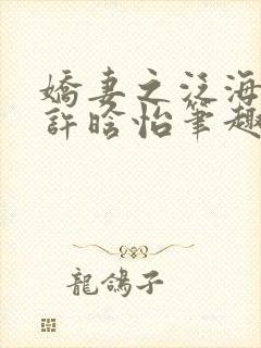 娇妻之泛海之舟许晗怡笔趣阁封面
