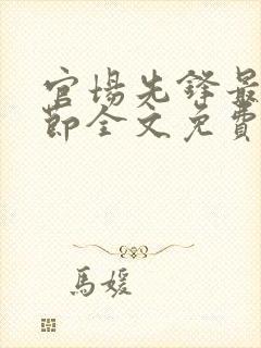 官场先锋最新章节全文免费阅读封面