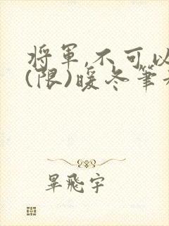 将军,不可以!(限)暖冬笔趣阁免费阅读封面