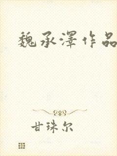 魏承泽作品封面